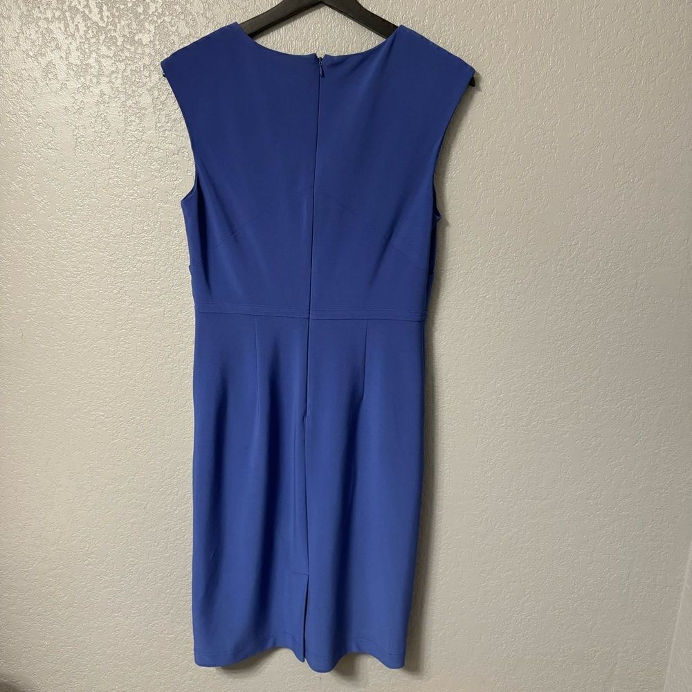 Adrianna Papell Blue Knot Front Jersey Knit Dress size 10 - Picture 2 of 5